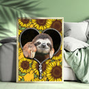 Sloth Sunflower - Living Room - Canvas Wall Art - Print - Wall Decor