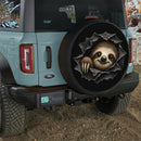 Sloth Tearing Car Spare Tire Cover