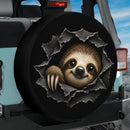 Sloth Tearing Car Spare Tire Cover