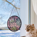 Slowbro Pokemon Round Stained Glass Suncatcher
