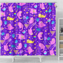 Slowpoke Pokemon Pattern Shower Curtain