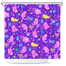 Slowpoke Pokemon Pattern Shower Curtain