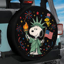 Snoopy Statue Of Liberty Car Spare Tire Cover