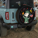Snoopy Statue Of Liberty Car Spare Tire Cover