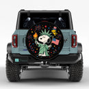 Snoopy Statue Of Liberty Car Spare Tire Cover