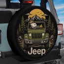 Snoopy Camping Jeep Car Spare Tire Cover