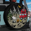 Snoopy Camping Night Sky Jeep Car Spare Tire Cover