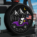 Snoopy Drive Purple Jeep Car Spare Tire Cover