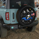 Snoopy Driving Blue Jeep Car Spare Tire Cover