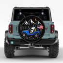 Snoopy Driving Blue Jeep Car Spare Tire Cover