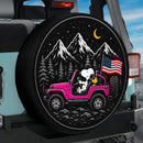 Snoopy Driving Pink Jeep Car Spare Tire Cover