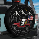 Snoopy Driving Red Jeep Car Spare Tire Cover