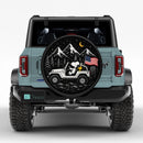 Snoopy Driving White Jeep Car Spare Tire Cover