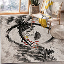 Snoopy Japan Ink Style Rectangular Area Rug