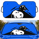 Snoopy Peek Under The Blanket Blue Car Auto Sunshades