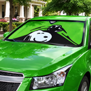 Snoopy Peek Under The Blanket Green Car Auto Sunshades