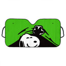 Snoopy Peek Under The Blanket Green Car Auto Sunshades