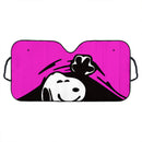 Snoopy Peek Under The Blanket Pink Car Auto Sunshades