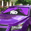 Snoopy Peek Under The Blanket Purple Car Auto Sunshades