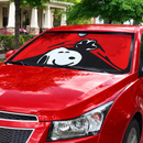 Snoopy Peek Under The Blanket Red Car Auto Sunshades