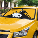 Snoopy Peek Under The Blanket Yellow Car Auto Sunshades