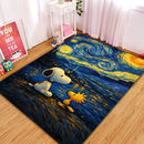 Snoopy Starry Night Rectangular Area Rug