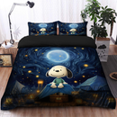 Camping Snoopy Starry Night Bedding Set