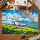 Snoopy Summer Rectangular Area Rug