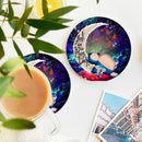 Snorlax Pokemon Sleep Love You To The Moon Galaxy Ceramic Decor Coaster - Gift Idea