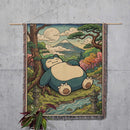 Snorlax Pokemon Japan Style Woven Throw Blanket