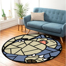 Pokemon Snorlax Stained Glass Round Rug