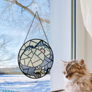 Snorlax Pokemon Round Stained Glass Suncatcher