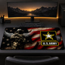 Soldier US Army American Flag Desk Mat
