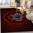 Goku Ultra Instinct Break Wall Rectangular Area Rug