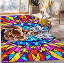 Goku MUI Stained Glass Rectangular Area Rug