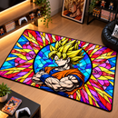 Goku SSJ 2 Stained Glass Rectangular Area Rug