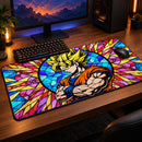 Son Goku Vegeta Stained Glass Desk Mat