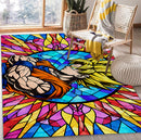 Goku SSJ 2 Stained Glass Rectangular Area Rug