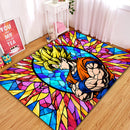 Goku SSJ 2 Stained Glass Rectangular Area Rug