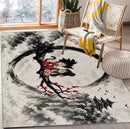 Son Goku x Chi-Chi Dragon Ball Japan Ink Style Rectangular Area Rug