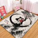 Son Goku x Chi-Chi Dragon Ball Japan Ink Style Rectangular Area Rug