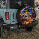 Spaceship Stained Glass Jeep Car Spare Tire Cover