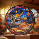 Spaceship Stained Glass Suncatcher
