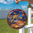 Spaceship Stained Glass Suncatcher