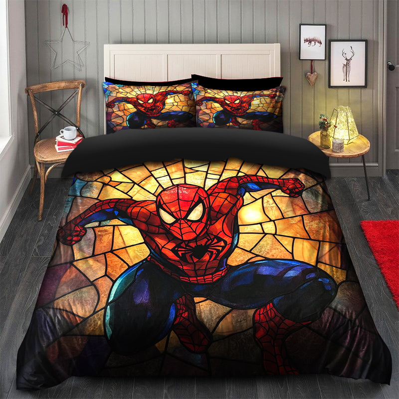 Spider Man Stained Glass Style Bedding Set