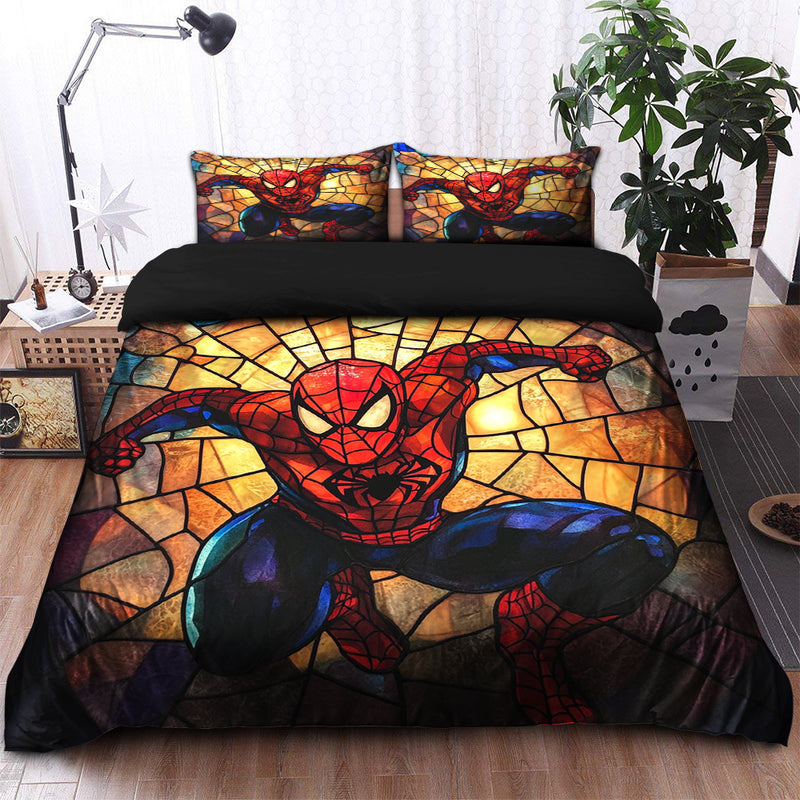 Spider Man Stained Glass Style Bedding Set