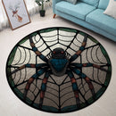 Spider Stained Glass Round Rug