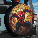 Spiderman Stained Glass Jeep Car Spare Tire Cover