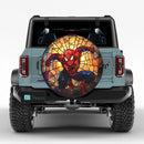 Spiderman Stained Glass Jeep Car Spare Tire Cover
