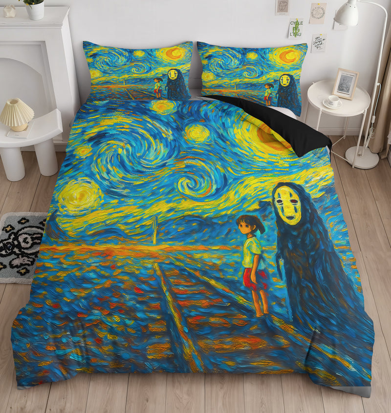Spirited Away Starry Night Bedding Set